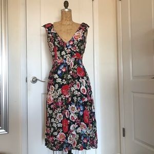 Zara Floral Open Back Midi